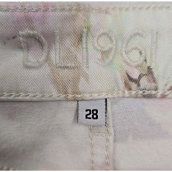 DL1961 Womens Florence Floral Jeans Sz 28 Insta Sculpt Cropped Carnival Fairy - Picture 5 of 15